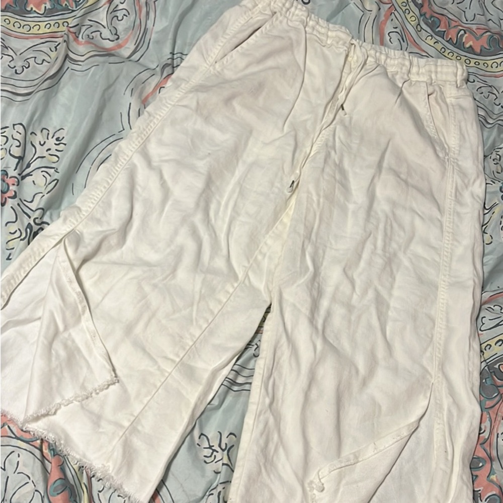 Hei Hei Anthropologie cropped white pants